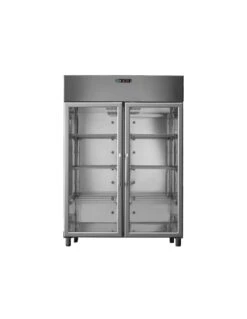 Armadio Congelatore Inox 1200 Lt Combinato BT+BT 2 Porte A Vetro
