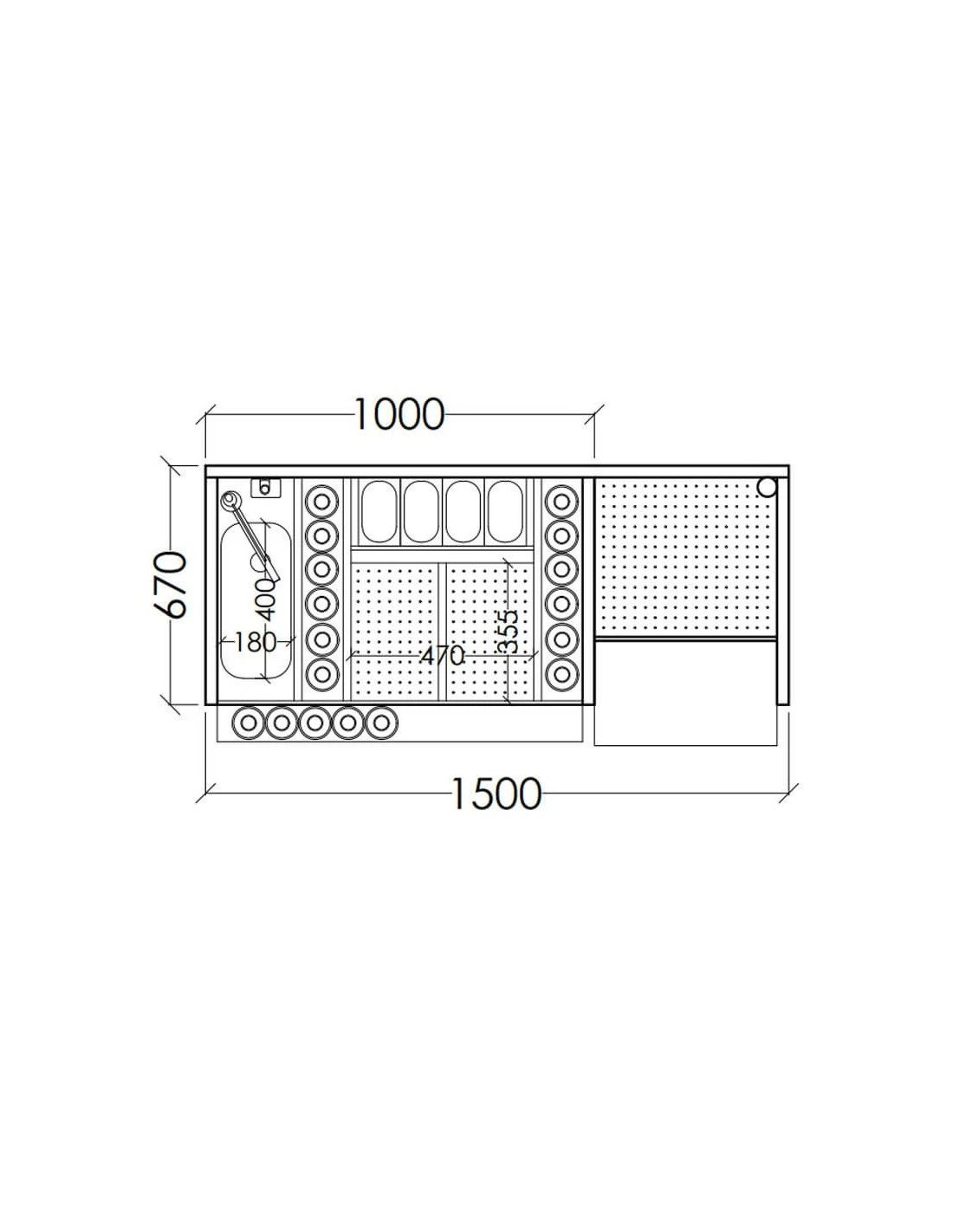 Banchi Work Station 1500 Mm Larghezza S 4 Banchi Work Station 1500 Mm Larghezza S - immagine 2