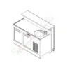 Banco Bar Refrigerato L150 Con Lavello Basic