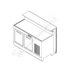 Banco Bar Refrigerato L150 Senza Lavello Basic