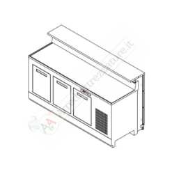 Banco Bar Refrigerato L200 Senza Lavello Basic