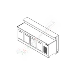 Banco Bar Refrigerato L250 Senza Lavello Basic