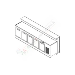 Banco Bar Refrigerato L300 Senza Lavello Basic