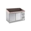 Banco Preparazione Pizza Con 1 Porta E 7 Cassetti 390 Litri -Vendite Arrediattrezzature banco preparazione pizza con 1 porta e 7 cassetti 390 litri
