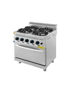 Cucina A Gas 4 Fuochi Professionale Con Forno SERIE 700