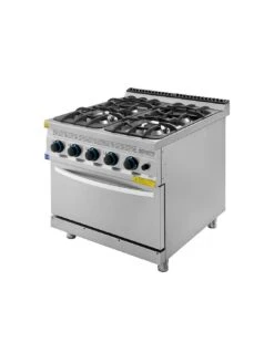 Cucina Professionale A Gas 4 Fuochi Con Forno SERIE 900