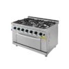 Cucina Professionale A Gas 6 Fuochi Con Forno SERIE 900 -Vendite Arrediattrezzature cucina professionale a gas 6 fuochi con forno serie 900