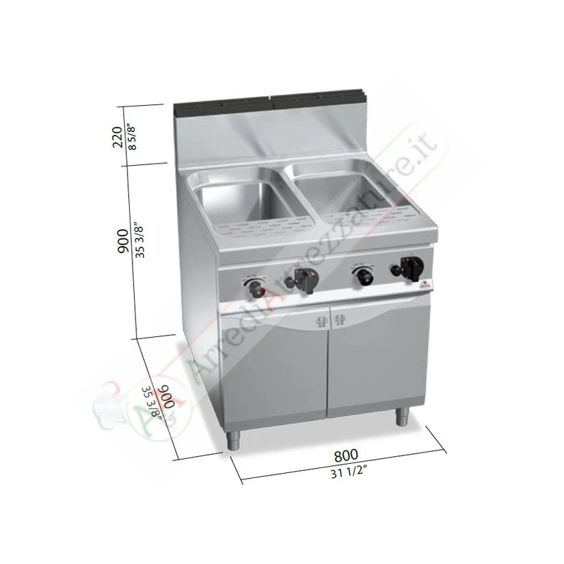 Cuocipasta A Gas Con Doppia Vasca Da 40 Litri 3 Cuocipasta A Gas Con Doppia Vasca Da 40 Litri