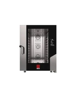 Forno A Convezione Gas Combinato Vapore 10 Teglie 60x40 Con Pannello Digitale Touch Con Tecnologia Black Mask