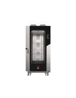 Forno A Gas Combinato Convezione Vapore 20 Teglie 1/1 GN Con Pannello Digitale Touch Con Tecnologia BLACK MASK