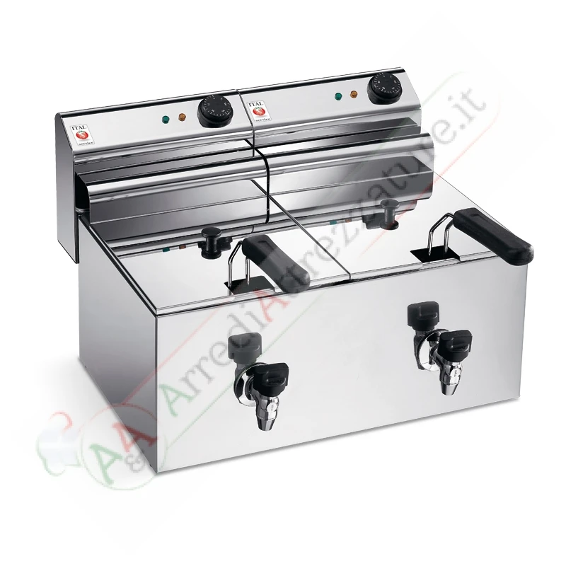 Friggitrice Elettrica 8+8 Litri 400V T 3 Friggitrice Elettrica 8+8 Litri 400V T