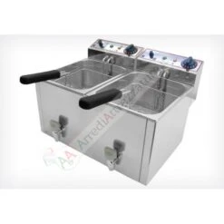 Friggitrice Elettrica Lt 10+10 Con Rubinetto