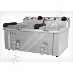 Friggitrice Lt 13+13 Con Rubinetto