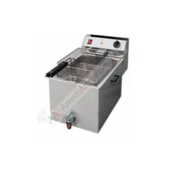 Friggitrice Professionale Elettrica 8 Lt 1 Vasca Rubinetto