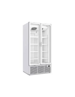 Frigo Vetrina Bibite Verticale Ventilato 2 Porte 920 Litri Bianca