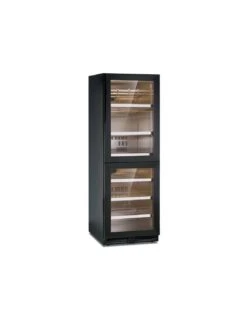 Frigo Vetrina Per Salumi E Formaggi 2 Porte Statico -0°C/+20°C Nero 405 Litri