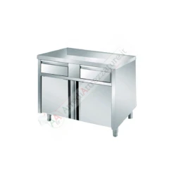 Tavolo Armadiato Con Ante A Battente Con Cassetti 100x70x90