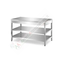 Tavolo Da Lavoro 2 Ripiani 220x60x90h