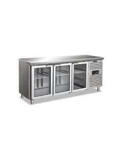 Tavolo Refrigerato 3 Porte A Vetro 358 Litri Temperatura 2 °C / +8 °C