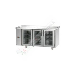 Tavolo Refrigerato 3 Porte In Vetro Gruppo SX Predisposto Per Unità Frigorifera Remota -Vendite Arrediattrezzature tavolo refrigerato 3 porte in vetro gruppo sx predisposto per unita frigorifera remota 2