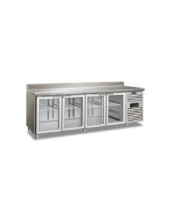 Tavolo Refrigerato 4 Porte A Vetro 476 Litri Temperatura -2 °C / +8 °C