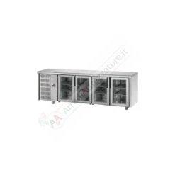 Tavolo Refrigerato 4 Porte In Vetro Gruppo SX