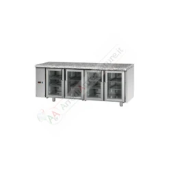 Tavolo Refrigerato 4 Porte In Vetro Gruppo SX Predisposto Per Unità Frigorifera Remota -Vendite Arrediattrezzature tavolo refrigerato 4 porte in vetro gruppo sx predisposto per unita frigorifera remota 3