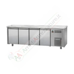 Tavolo Refrigerato 4 Porte Piano Acciaio Inox -Vendite Arrediattrezzature tavolo refrigerato 4 porte piano acciaio inox 2