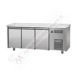 Tavolo Refrigerato 3 Porte Piano Acciaio Inox 7 Tavolo Refrigerato 3 Porte Piano Acciaio Inox -Vendite Arrediattrezzature tavolo refrigerato a temperatura normale con 2 porte 2