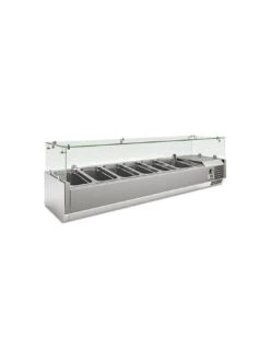 Vetrina Portacondimenti Refrigerata 150cm GN 1/3 X 6 Vaschette