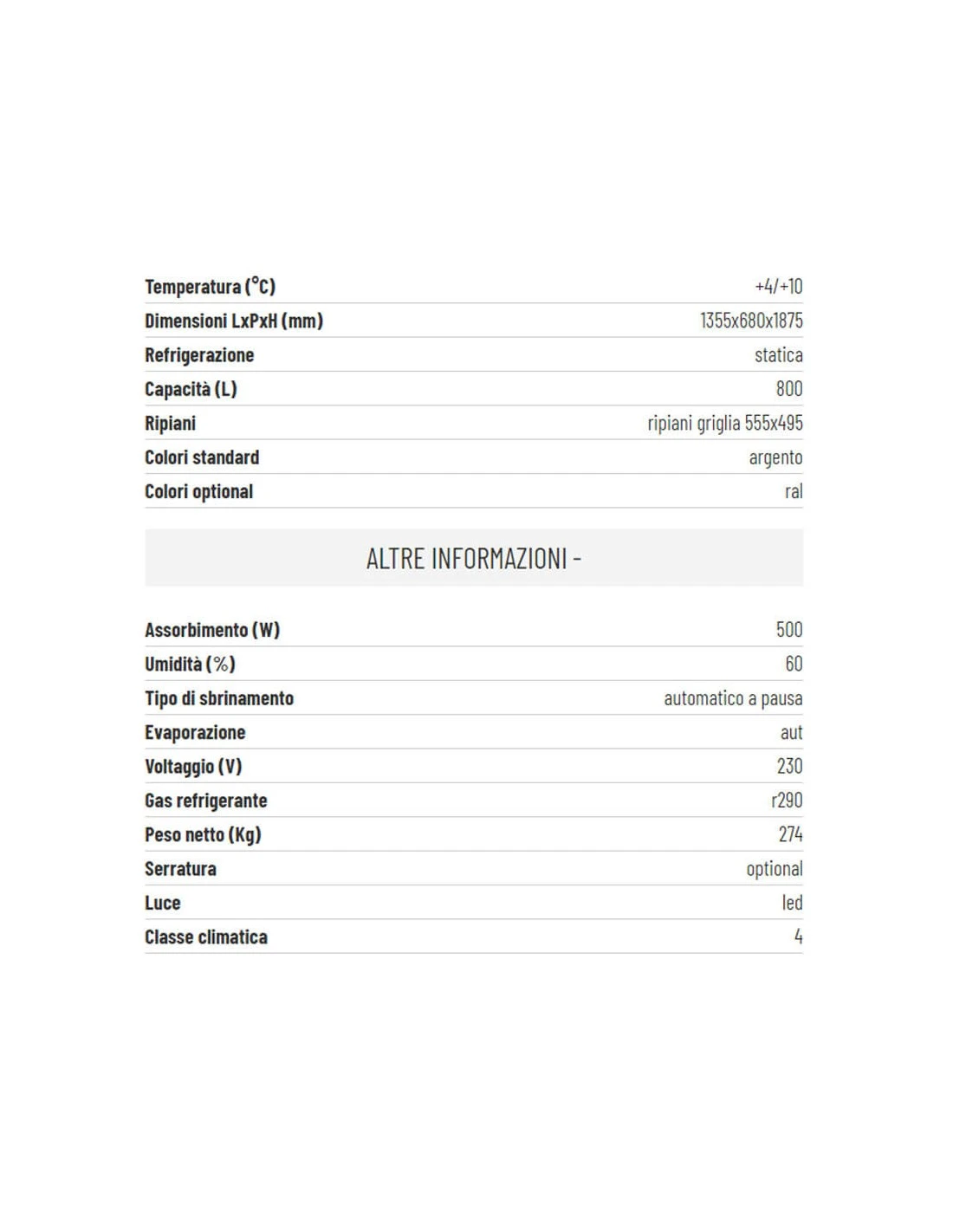 Vetrina Verticale Doppia Da 800 Lt 4 Vetrina Verticale Doppia Da 800 Lt - immagine 2
